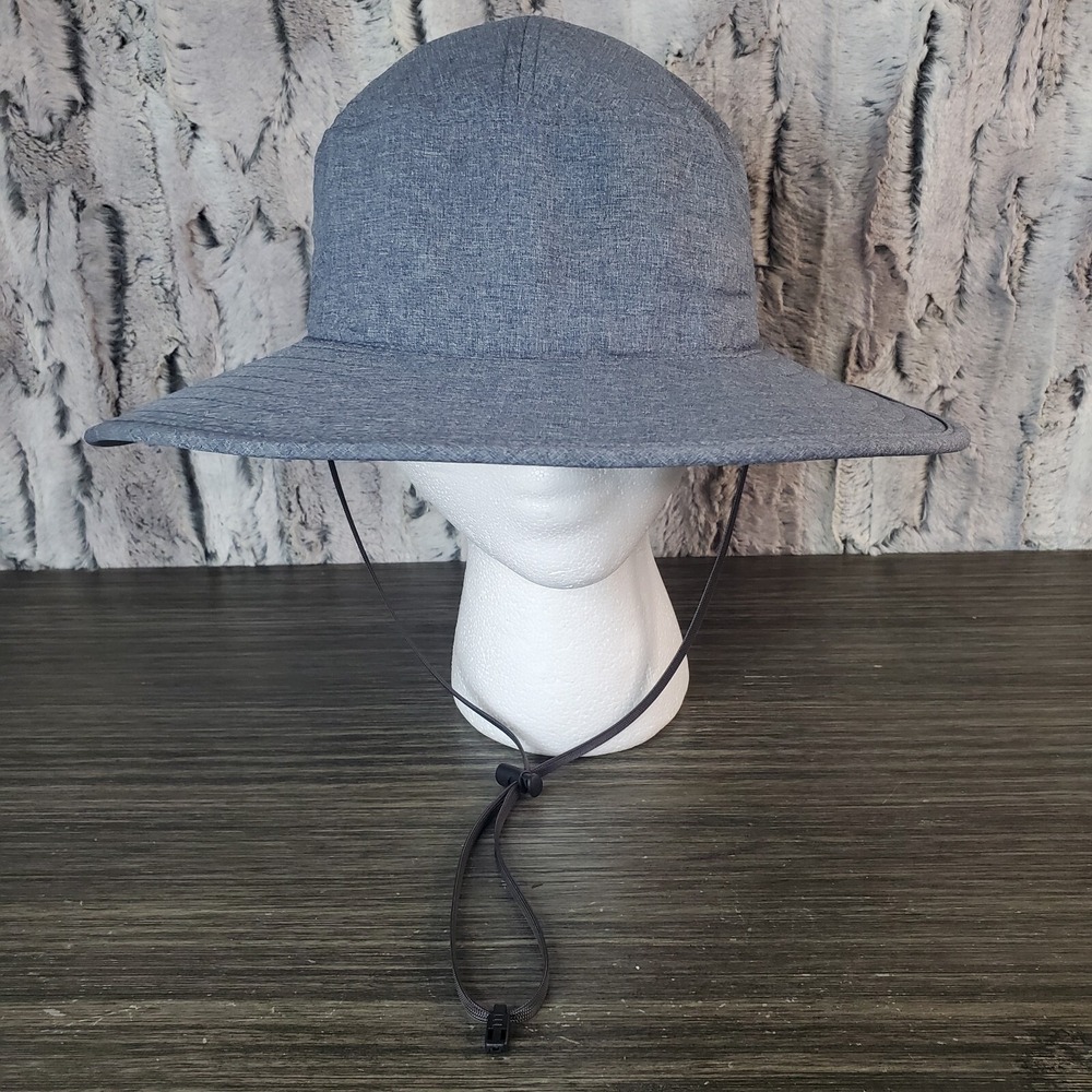 Solar Escape UV Boonie Hat Blue Wide Brim Unisex Packable Sun Hat Adjustable